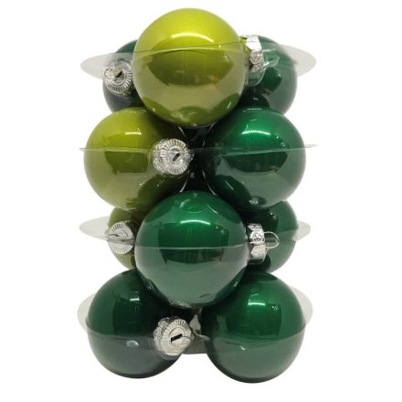 Evergreen üveg karácsonyi gömb szett 12*6cm