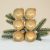 Champagne pezsgőszínű üveg karácsonyi gömb szett 6*8cm