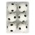 Black and White Dots kézzel festett fekete-fehér üveg karácsonyi gömb szett 6*8cm