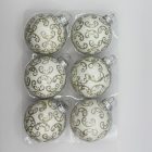 Winter Ornaments kézzel festett üveg karácsonyi gömb szett 6*7cm