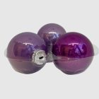 Purple üveg karácsonyi gömb szett 12*6cm