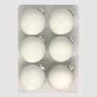 Just White üveg karácsonyi gömb szett 6 darabos kiszerelésben