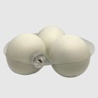 White matt fehér üveg karácsonyi gömb szett 12*6cm