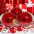 Fényes piros üveg karácsonyi gömbök – Red Shiny szett (12×6 cm) dekoráció a karácsonyfán