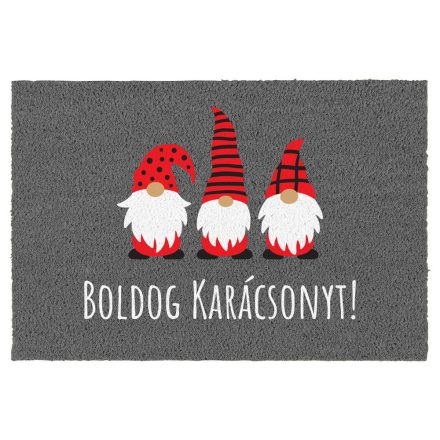 Lábtörlő manókkal, "Boldog Karácsonyt" felirattal 40x60 cm