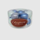 Kék üveg gömb szett 16 darabos – fényes és matt kivitel