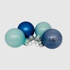 Karácsonyfa dekoráció – kék üveg gömb szett 16×3cm