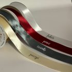 Gyöngyház piros üveggömb egyedi felirattal 8cm 